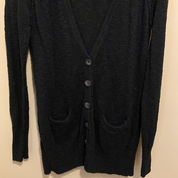 Women’s black button up cardigan sweater - Picture 2 of 3